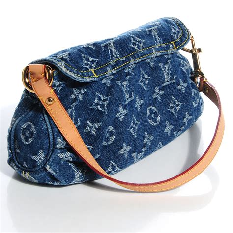 scialle monogram denim louis vuitton|LOUIS VUITTON Monogram Denim Mini Pleaty Blue.